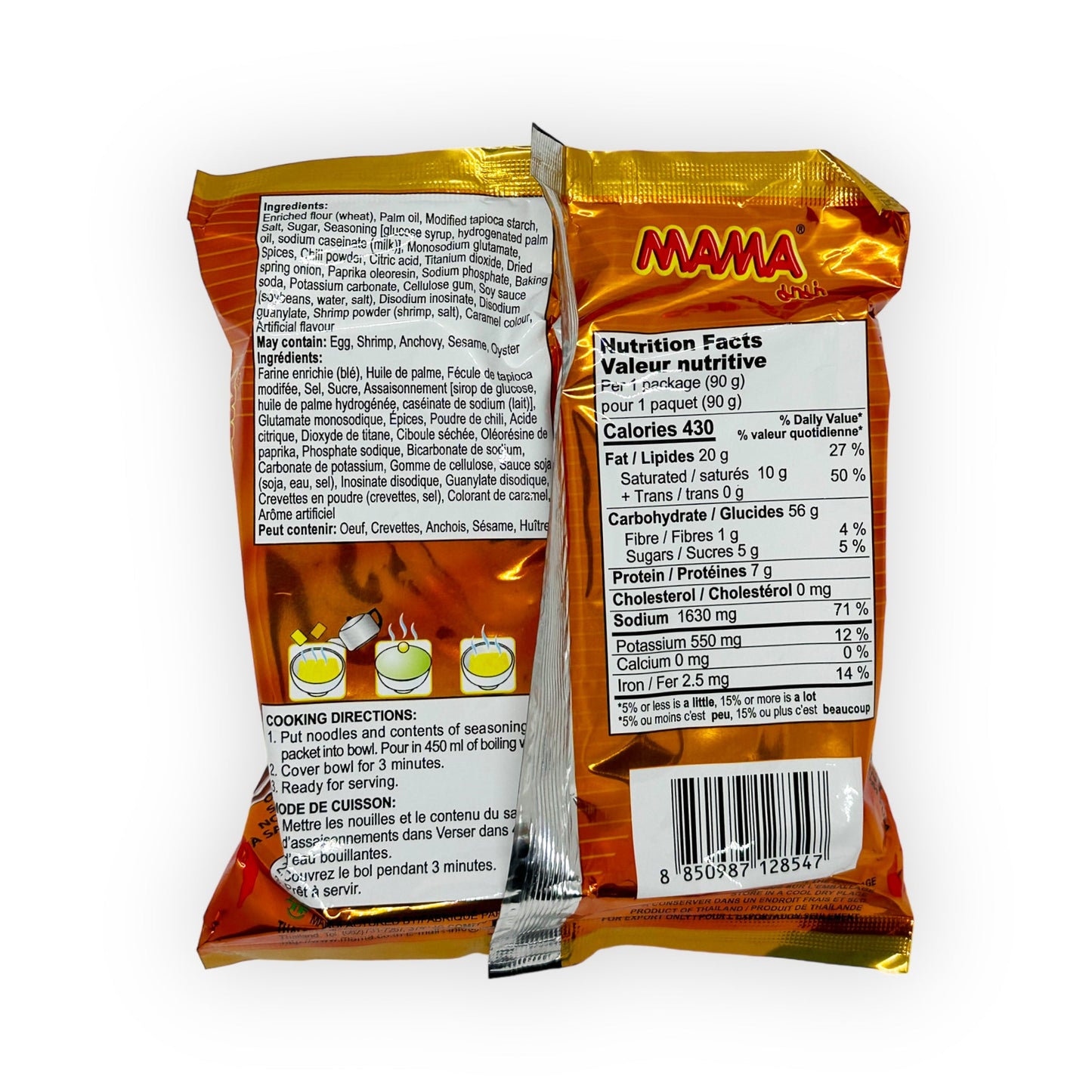 Nouilles instantanées - crevette à la crème tom yum