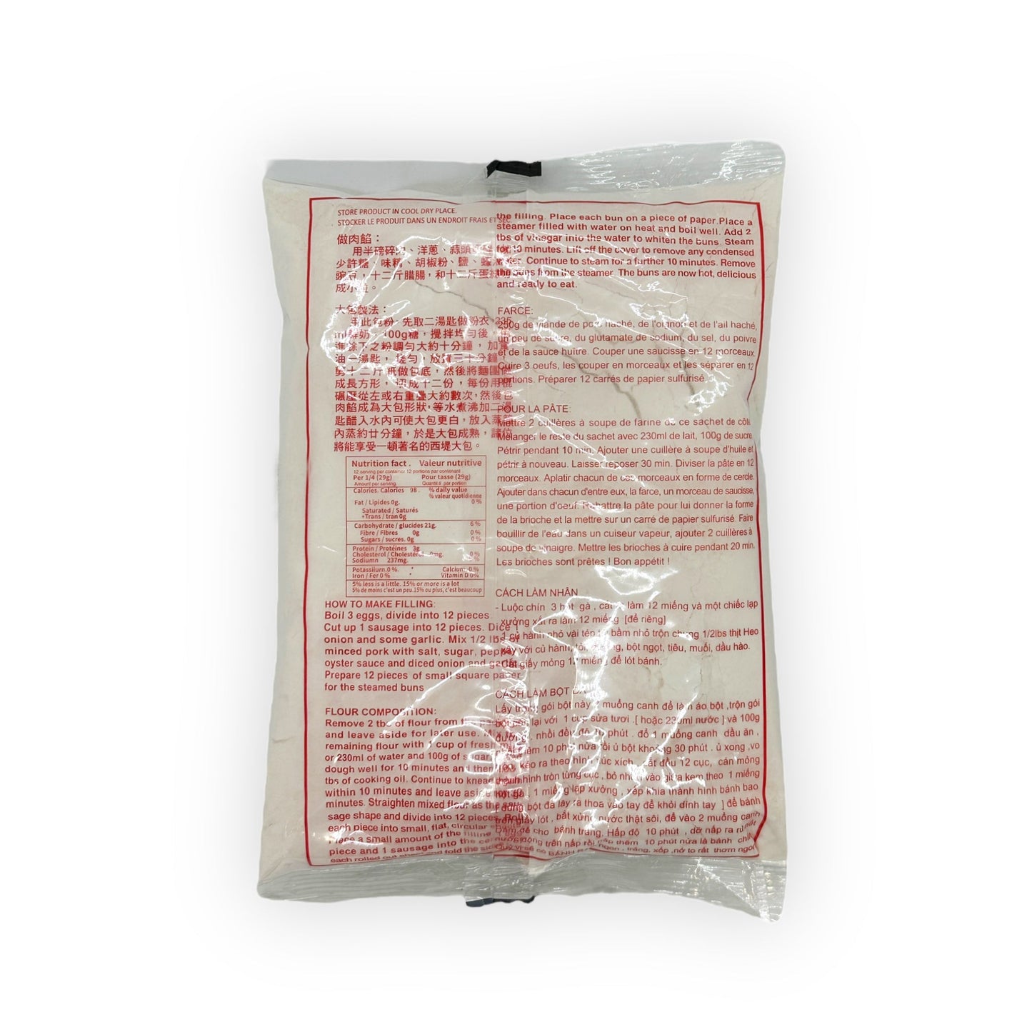 Mélange de farine pour brioche à la vapeur