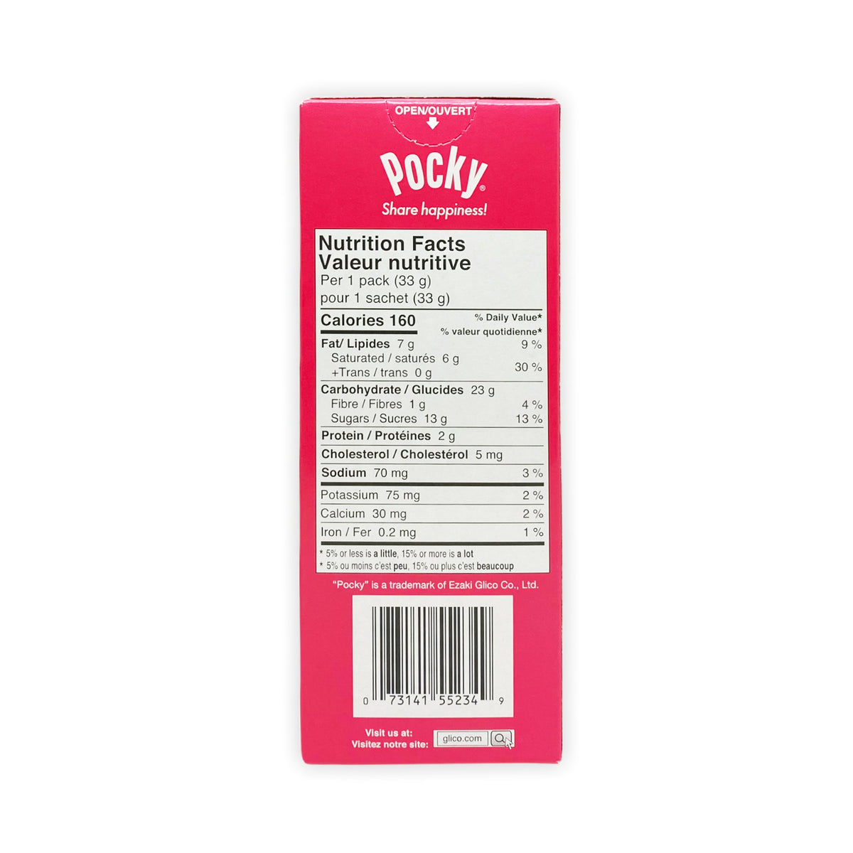 Pocky - Glico - Saveur Fraise - Snacks & Bonbons - Barquette