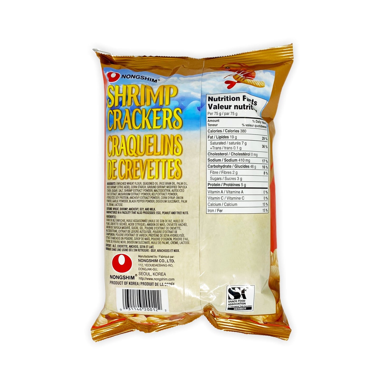 Shrimp flavored crackers