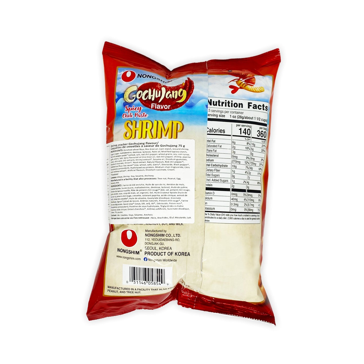 Gochujang shrimp flavored crackers