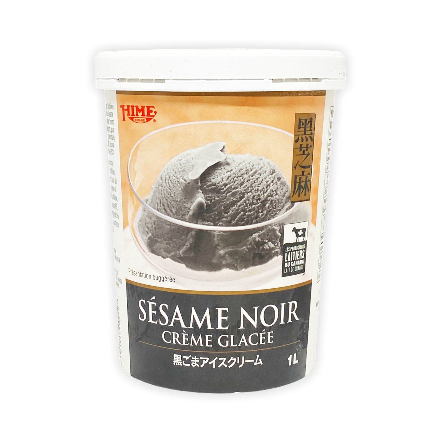 Crème glacée au sésame noir