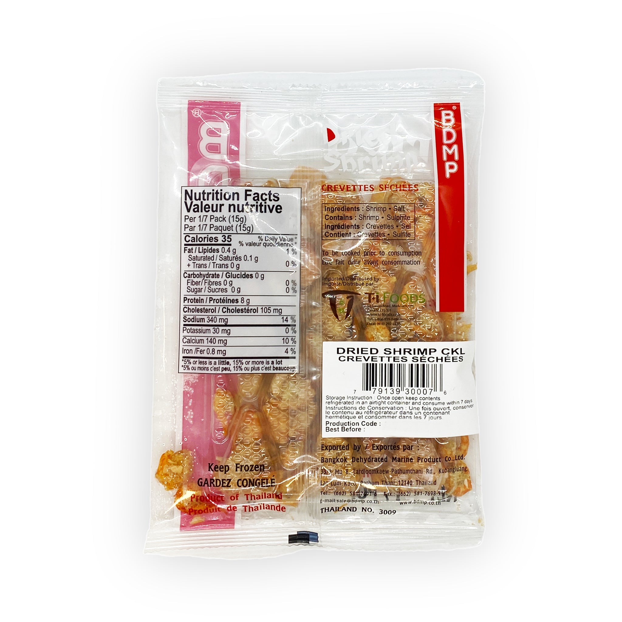 Crevettes séchées( M) 100 gr BDMP