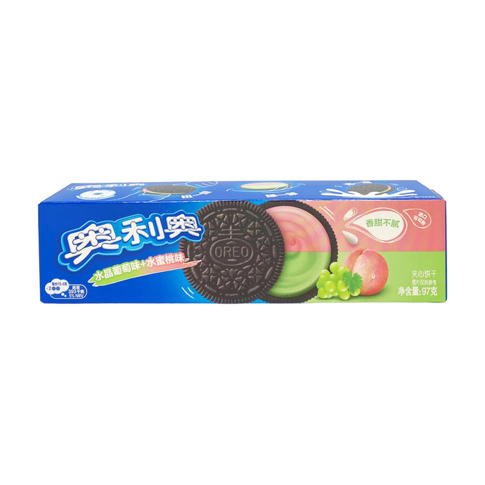 Grape and peach flavoured Oreo Cookies