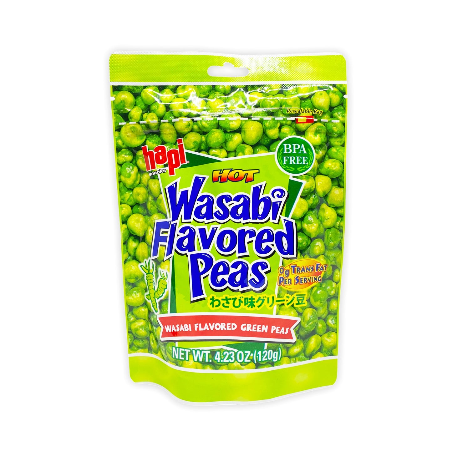 Green peas with wasabi