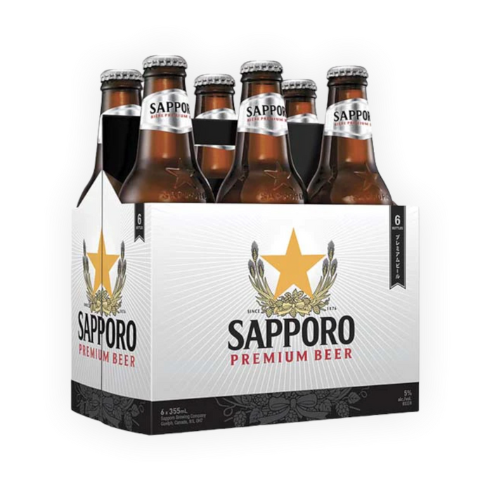 Sapporo premium beer - 6 bottles