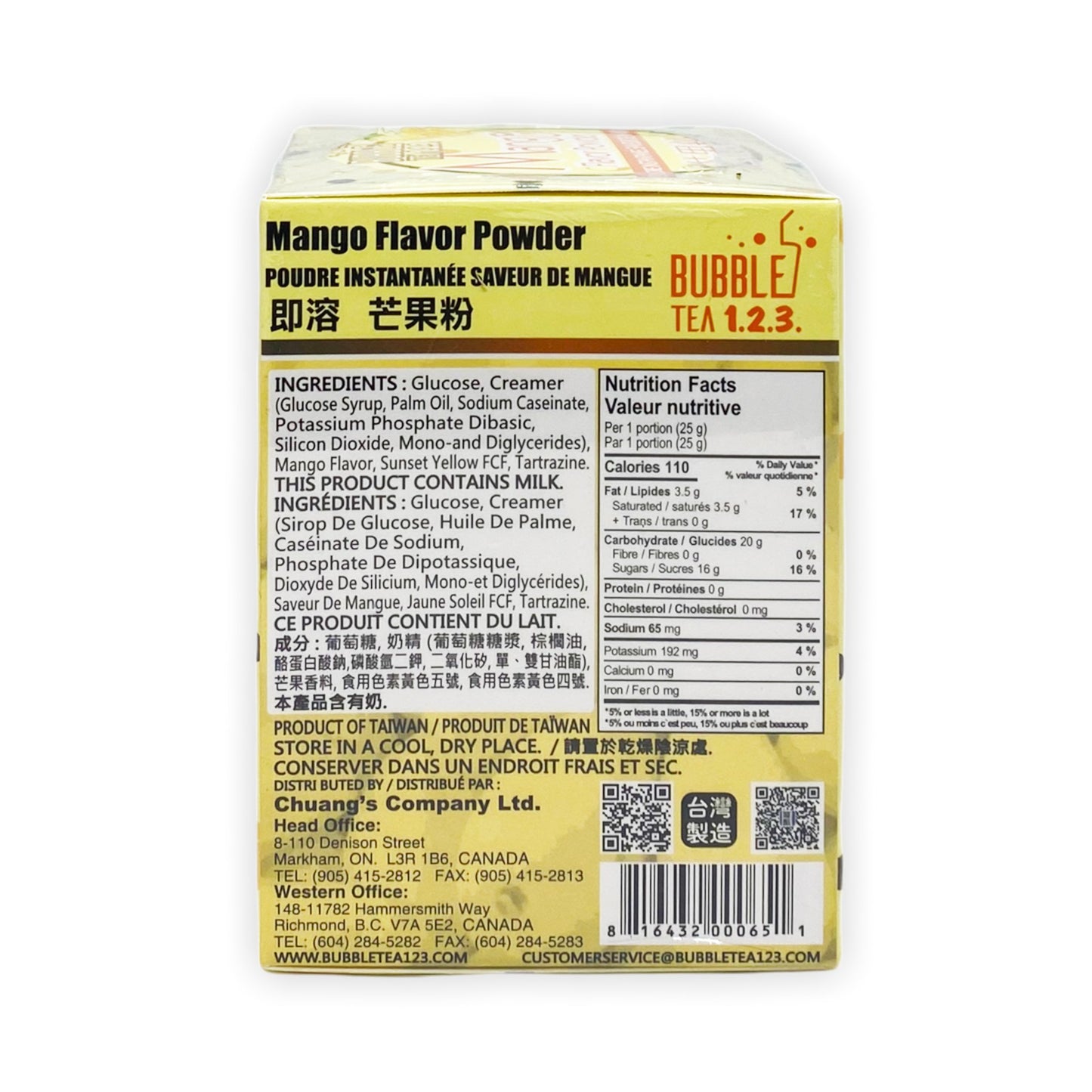 Milk tea powder - mango