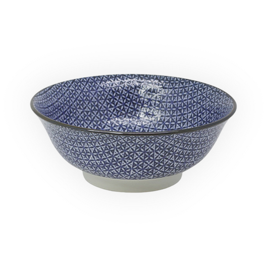 Japanese bowl - blue pattern 8"